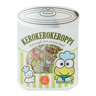 Kero Kero Keroppi Frog Plump Stickers 25 Pieses Packed Cans Sanrio F/s Zjp