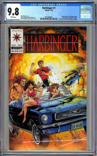 Valiant Comics Harbinger 1 - Cgc 9.  8 Wp Nm/mt W/coupon