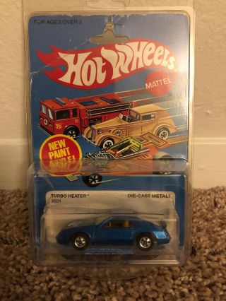 Vintage 1982 Hot Wheels Turbo Heater Blue Nib Moc Rare