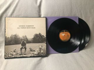 1970 George Harrison All Things Must Pass 3lp Vinyl Apple Record Stch 639 Vg,  /vg