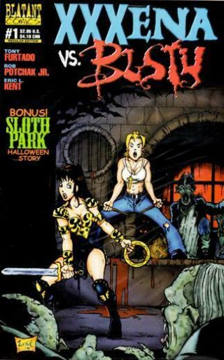 Xena Comic - Xxxena - Buffy - Blatant Comics 1 Adult Parody - Very Rare 1998