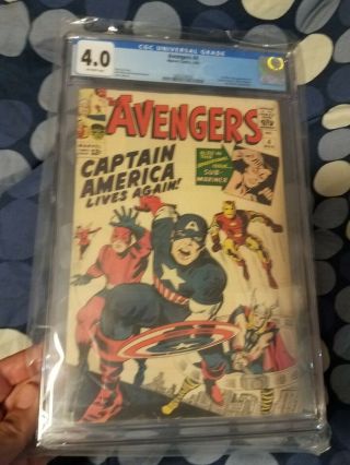 Avengers 4 Cgc 4.  0 First Captain America 4th Of July Hot Book