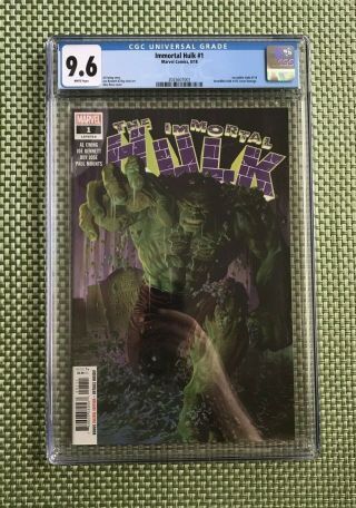 Immortal Hulk 1 - Cgc 9.  6 (marvel Comics,  2018)