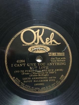 1929 Louis Armstrong 78 " I Can 