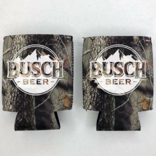 2 Busch Beer Camo Can Cooler Coozie Koozie Usa Flag Gift Qty 2