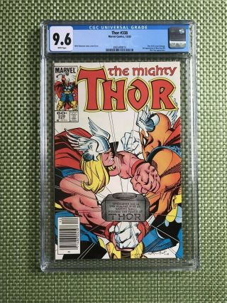 Thor 338 - Cgc 9.  6 - 2nd Beta Ray Bill (marvel Comics 1983)