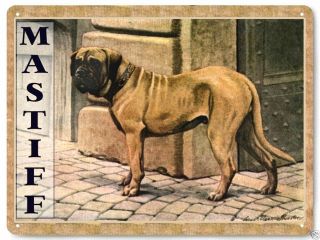 Mastiff Dog Metal Sign / Pet Store Vintage Style Great Gift Wall Decor Art 315