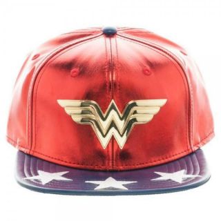 Dc Comics Wonder Woman Faux Leather Snapback Hat