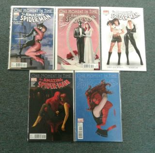 The Spider - Man 638 - 641 One Moment In Time Set,  Women Of M Variant