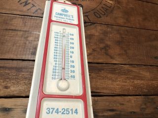 Vintage Standard Oil Advertising Thermometer Tin Gas Metal White Hall ILL 4