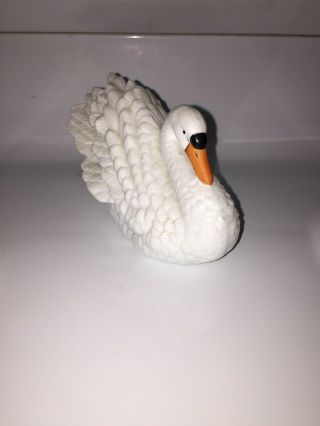 Royal Heritage White Regal Swan Porcelain Figurine Bird Ec