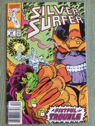 Silver Surfer 44 (dec 1990,  Marvel) 1st Infinity Gauntlet