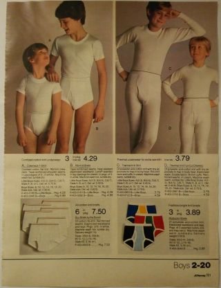 1983 Vintage PAPER PRINT AD fashion socks combed rib - knit briefs underwear 2
