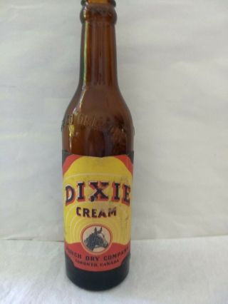 Vintage Dixie Cream Soda Bottle From The Punch Dry Soda Co.  Toronto Canada