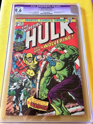 Incredible Hulk 181 Cgc 9.  6 (restored) Nov 1974 - Bronze Age Key Grail Comic