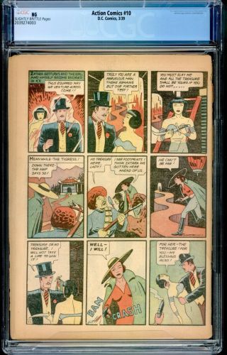 Action Comics 10 CGC NG Coverless DC 1939 3rd Superman Cvr SCARCE Siegel Shuster 2