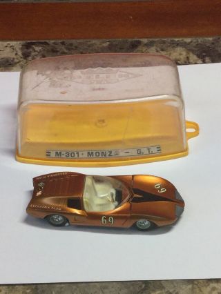 Vintage Rare Monza Gt M - 301 Diecast Car By Pilen Made In Spain Plastic Case