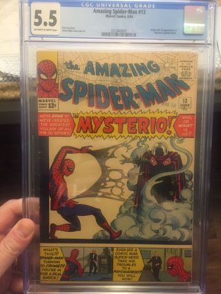 The Spider - Man 13/cgc 5.  5 Off White - White Pages/1st Mysterio