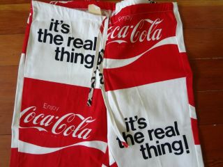 Vintage 1970s Coca - Cola Coke Drawstring Bell Bottom Pants