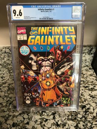 Infinity Gauntlet 1 Cgc 9.  6 Graded Marvel Comics Sept,  1991