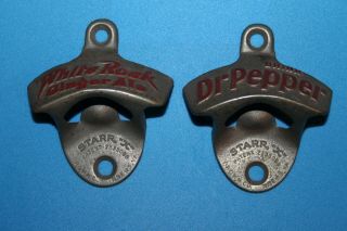 Vintage White Rock Ale & Dr Pepper Star X Bottle Can Openers