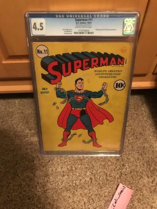 Superman 11 Cgc 4.  5 Classic Cover