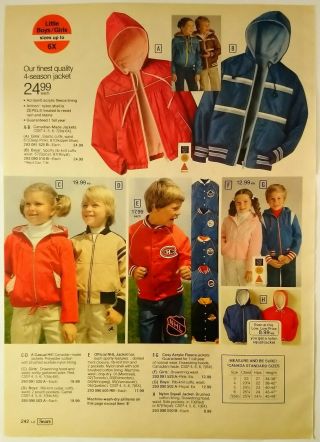 1981 Vintage Paper Print Ad Fashion Nhl Jacket Spider - Man Popeye Sleepwear
