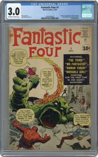 Fantastic Four (1st Series) 1 1961 Cgc 3.  0 2050792005