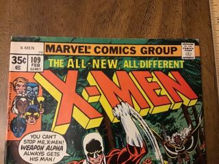 Vintage X - Men 109 Bronze Age Comic Book 1978 by Marvel Comics Complete 2