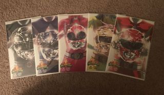 Boom Studios Mighty Morphin Power Rangers Helmet Variant Comic Book Issue 0 Set