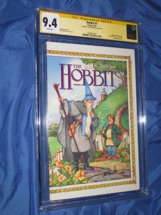 The Hobbit 1 Cgc 9.  4 Ss Signed David Wenzel (lord Of The Rings/tolkien)