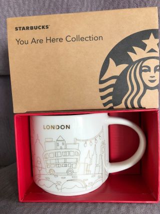 Starbucks London Yah Mug Christmas 2017 Big Ben Wheel Bus Holiday You Are Here