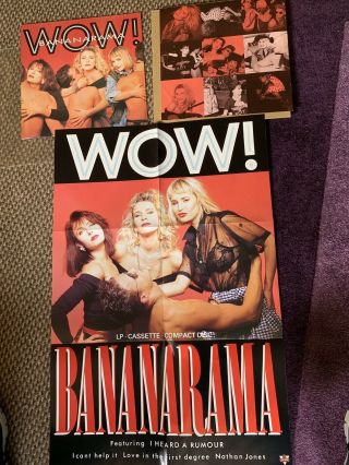 Bananarama Wow 1987 Vinyl Very Rare Canada Poster Edition