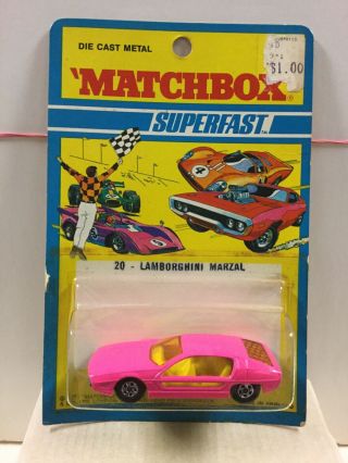 Lesney Matchbox Mb20 Lamborghini Marzal 1971 Blisterpack