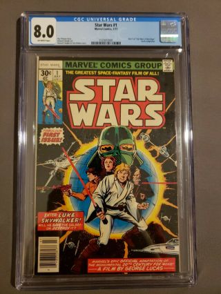 Marvel Comics Star Wars 1 Cgc 8.  0 1977 Off White Pages Palmer,  Chaykin Cover Wor