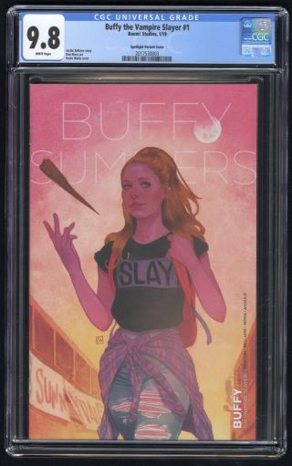 Buffy The Vampire Slayer 1 (boom Studios 1/19) Cgc 9.  8 Nm/mt Spotlight Variant