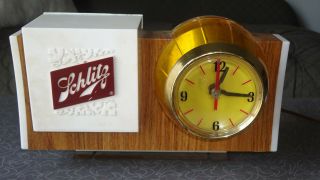 Vintage Schlitz Beer Lighted Beer Sign/clock - -
