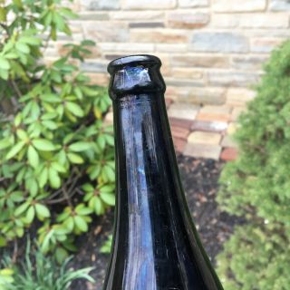 Scarce Opaque Black Glass Soda Bottle Mission Dry Sparkling Los Angeles CA 1920s 2