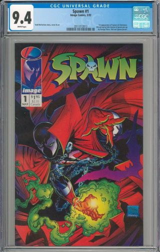 Spawn 1 Cgc 9.  4 Nm 1st Appearance Of Spawn White Pages