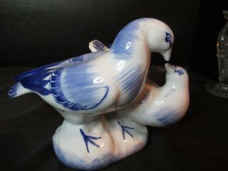 Vintage Blue Birds Figurine Love Birds