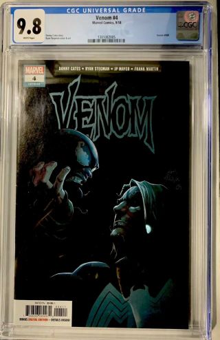 Venom 4 Cgc 9.  8 1st Print 1st Appearance Of Knull Story Donny Cates 2018 Nm