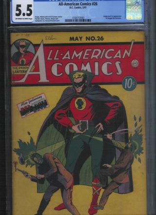 All American Comics 26 Cgc 5.  5 Off White To White Pages.  Unrestored.