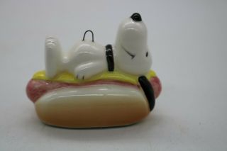 Vintage Peanuts Snoopy Hot Dog Ornament Rare Christmas Or Anytime