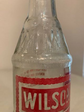 Vintage ACL Wilson ' s Soda Bottle,  Coca - Cola Bottling Co.  8 oz Bottle 5