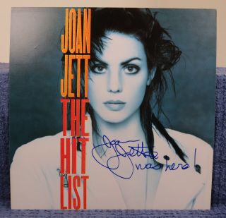 Joan Jett Signed Album Flat With Beckett / The Hit List / 12 " X 12 "