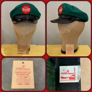 Coca Cola Delivery Hat Patch Centennial Celebration L.  E.  1986 Coke 80s Nos