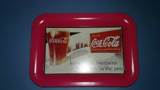 6 Vintage Coca - Cola Coke Small Metal Trays (6 1/2 