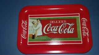 6 Vintage Coca - Cola Coke Small Metal Trays (6 1/2 