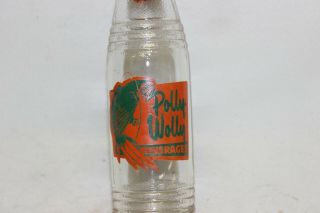 Polly Wolly Beverages Soda Bottle,  7 Up Bottling Co.  Duluth,  Minnesota 1951