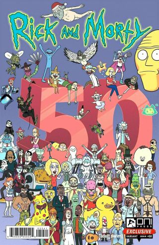 Rick And Morty 50 Exclusive Variant Nm Sdcc Adult Swim Pickle Meeseeks Oni Press